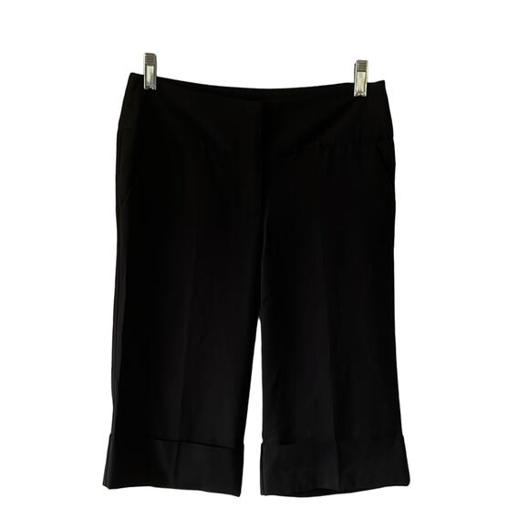 Daisy Fuentes Black Dress Capris with Cuffs Woman Size 2 - Picture 1 of 10